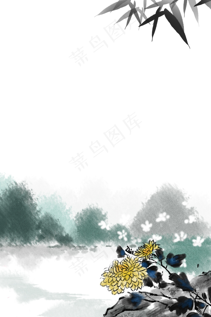清明节水墨psd分层banner(3545*5315px 	      )psd模版下载