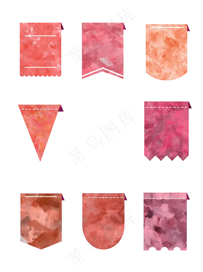 常用水彩风格价格活动标签(2000X2000(DPI:150))ai矢量模版下载