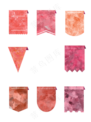 常用水彩风格价格活动标签