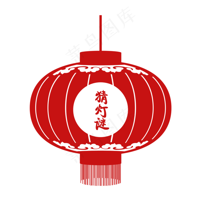 手绘红色新年灯笼装饰,免抠元素(2000*2000px 300 dpi )ai矢量模版下载
