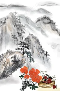 三月水果水墨画荔枝 三月水果水墨画荔枝