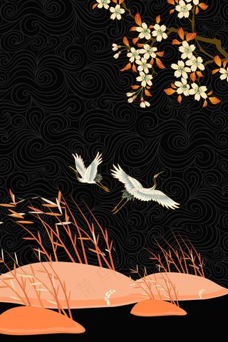 复古国际中国风手绘花草被禁