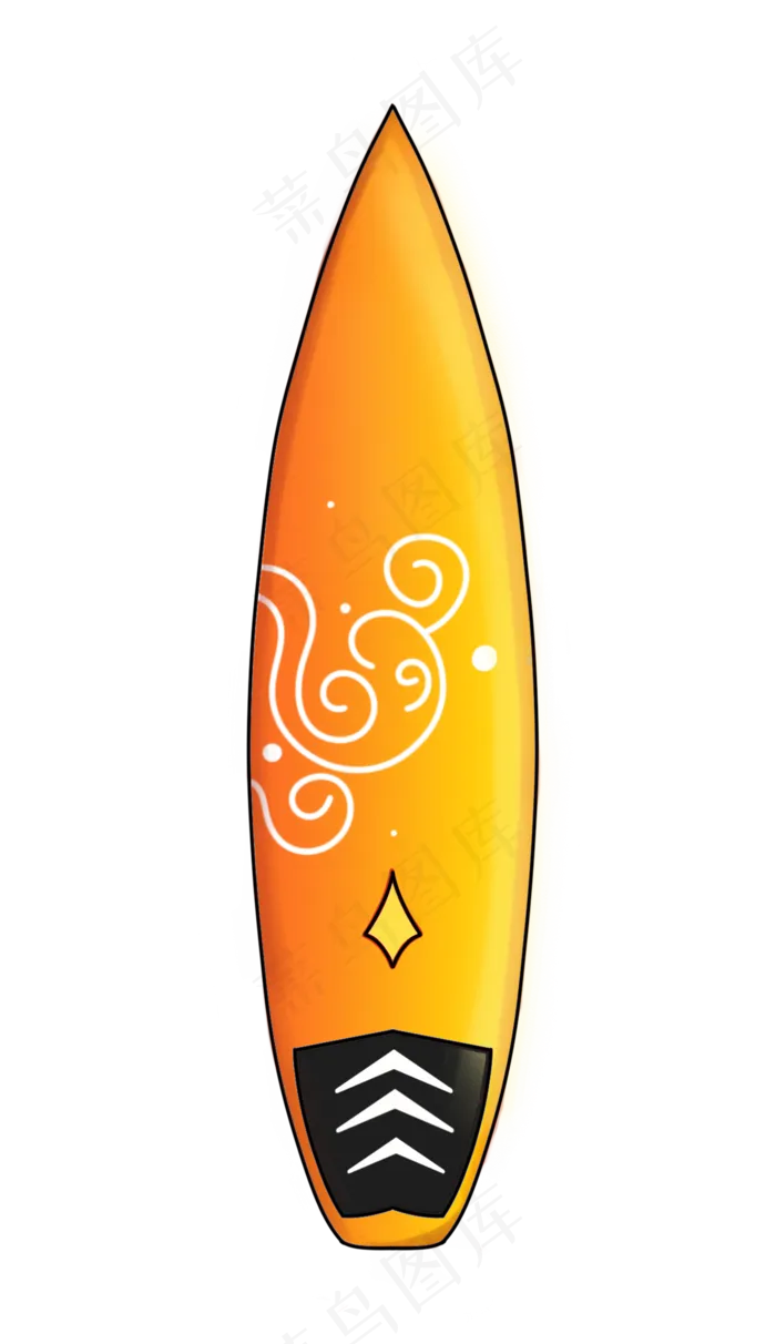 夏至海滩冲浪板(2000X3463(DPI:300))psd模版下载