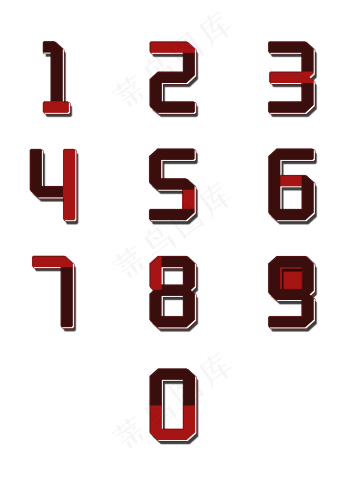 菜鸟图库拼接数字(2000*2800px)psd模版下载