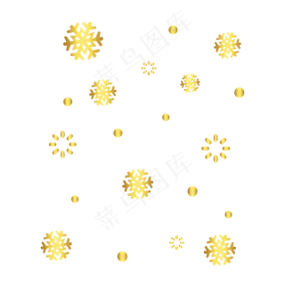 烫金雪花,免抠元素
