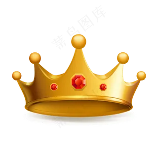矢量金属皇冠,免抠元素