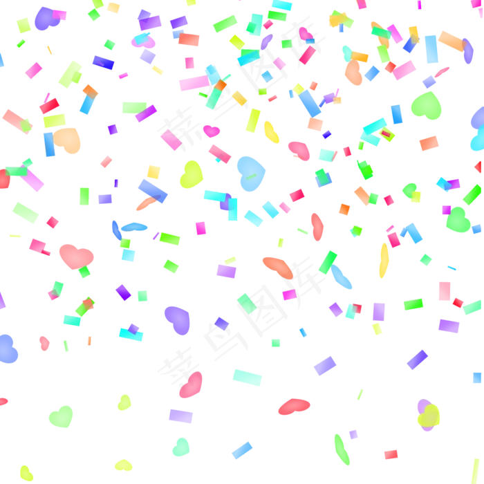 节日活动派对缤纷彩带碎片,免抠元素(2000*2000px 300 dpi )psd模版下载