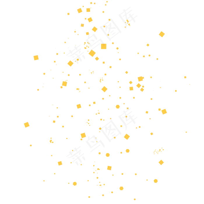 漂浮金色碎片,免抠元素(2000*2000px 300 dpi )psd模版下载