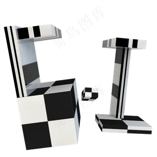 黑白游乐场风格61儿童节立体