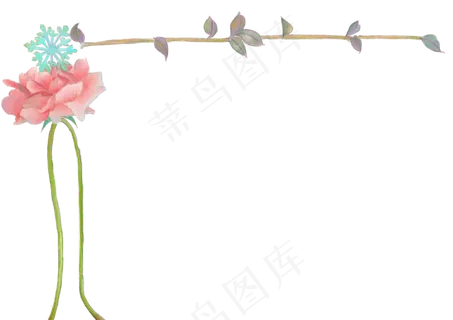 圣诞节彩色玫瑰情人可爱清新贺卡