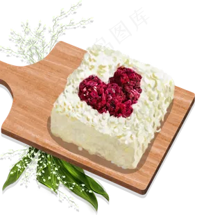 奶油蛋糕七夕情人节之心形蛋糕