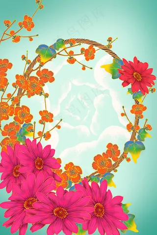 华丽复古风花环藤蔓