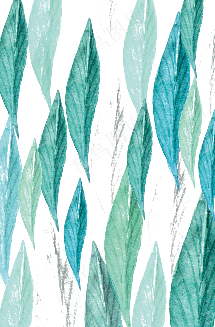 森系小清新文艺风水彩(2300X3498(DPI:300))psd模版下载