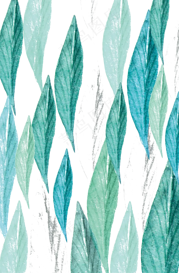 森系小清新文艺风水彩(2300X3498(DPI:300))psd模版下载