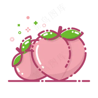 MBE风格粉色桃子