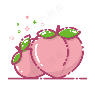 MBE风格粉色桃子