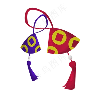 铜钱图案粽子挂件