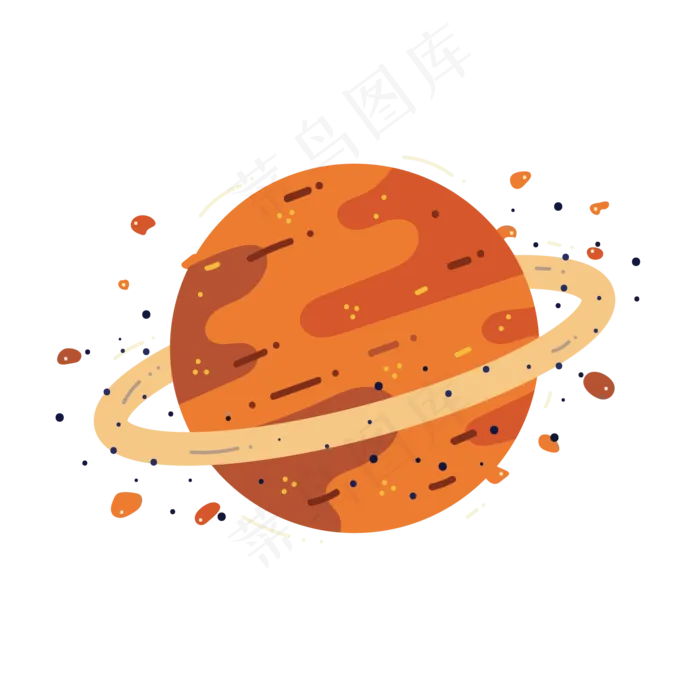 卡通手绘星球矢量素材,免抠元素(2083*2083px)ai矢量模版下载