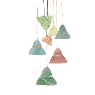 端午节挂满粽子素材