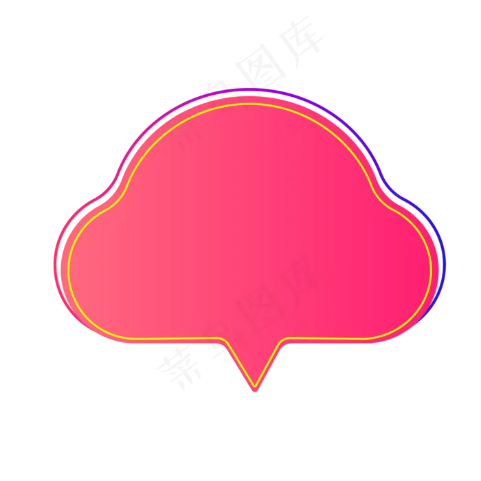 手绘红色对话框促销标签(500X500)eps,ai矢量模版下载