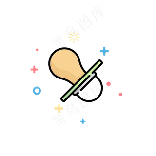 MBE风格婴儿奶嘴,免抠元素