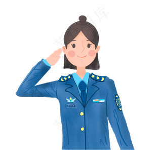 七一建党节女兵敬礼