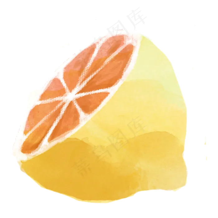 小清新半只柠檬(2000X2000(DPI:300))psd模版下载