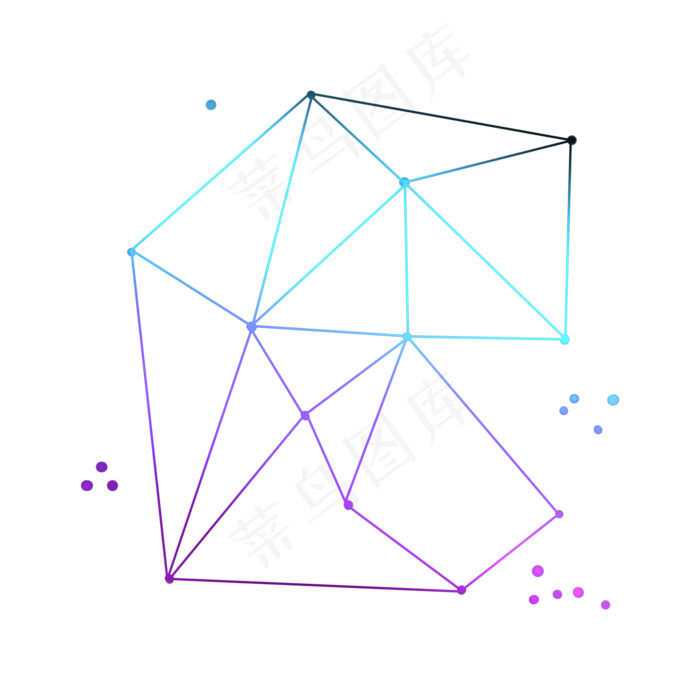 不规则图形点线线条,免抠元素