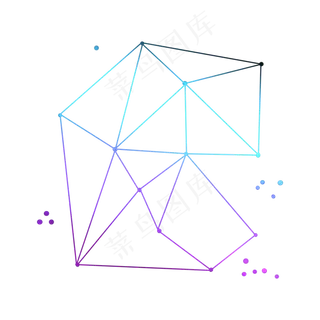 不规则图形点线线条,免抠元素