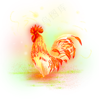 梦幻动物公鸡,免抠元素
