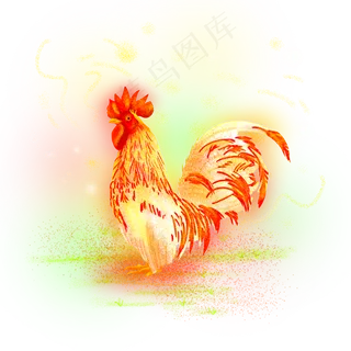 梦幻动物公鸡,免抠元素 梦幻动物公鸡,免抠元素