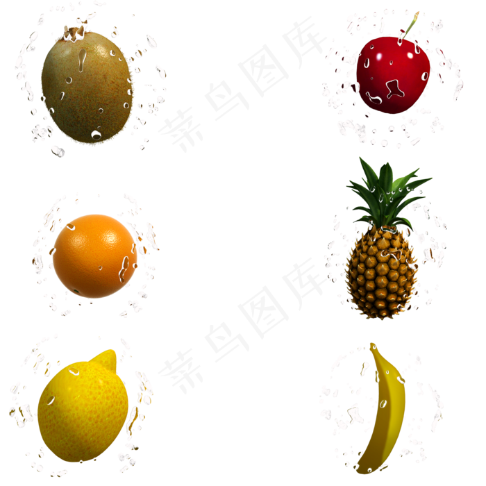 夏季新鲜水果套图png图
