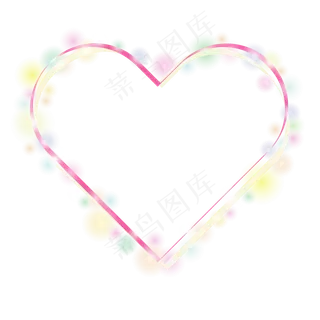 圣诞节霓虹灯爱心圣诞矢量免抠图