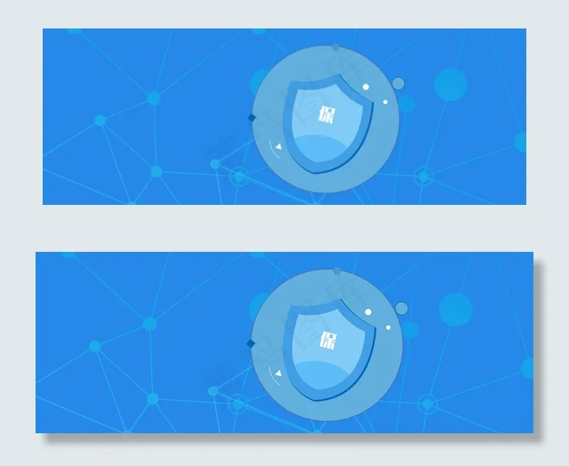 创意商务科技蓝色简约banner