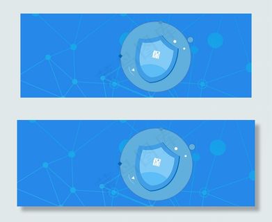 创意商务科技蓝色简约banner