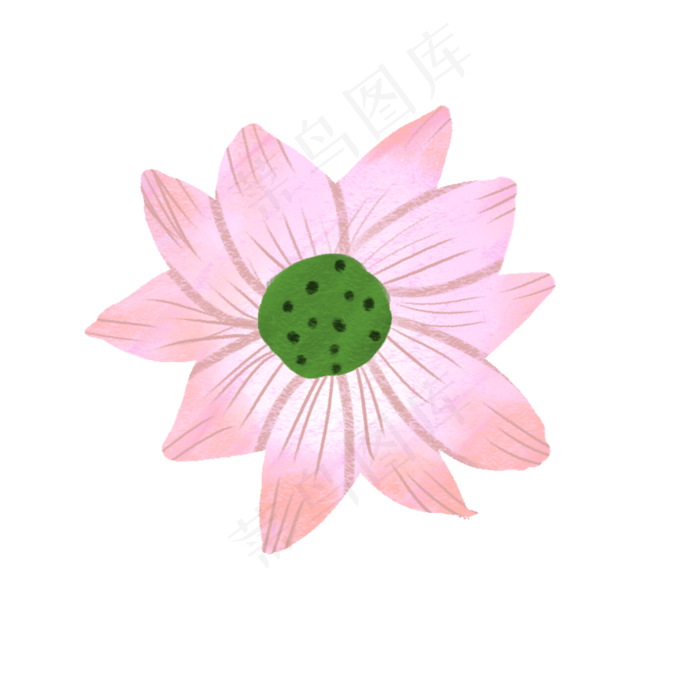 一朵荷花(2000X2000(DPI:300))psd模版下载