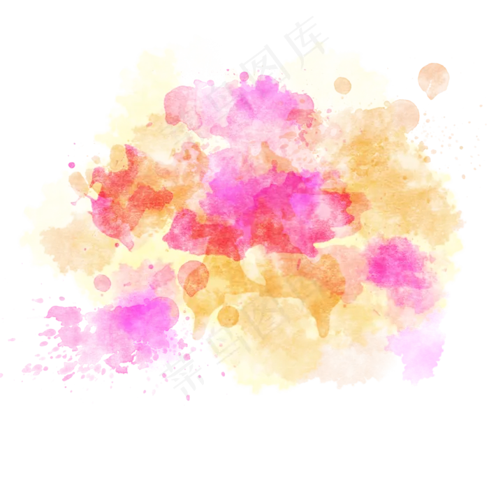 水彩喷溅色块(3000X3000(DPI:300))psd模版下载