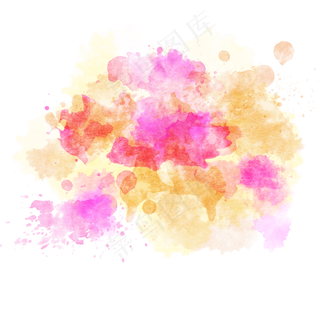 水彩喷溅色块