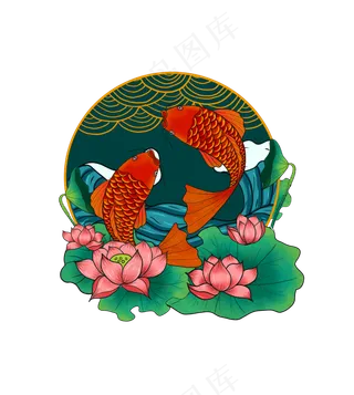 鼠年国潮装饰,免抠元素