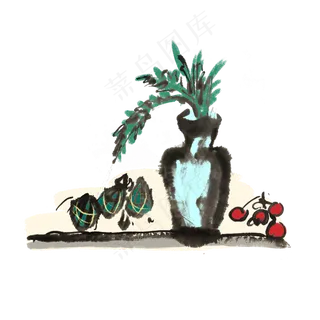 端午节吃粽子手绘