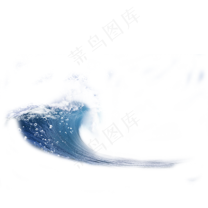 水浪白色水花蓝色海洋元素,免抠元素