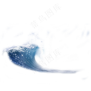 水浪白色水花蓝色海洋元素,免抠元素