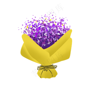 夏天鲜花满天星卡通