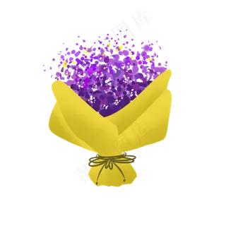 夏天鲜花满天星卡通