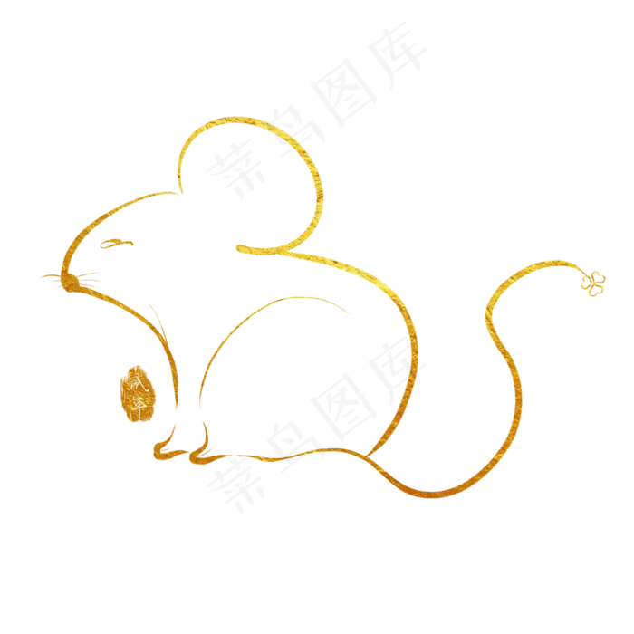 烫金中国风鼠年,免抠元素(2048*2048px 300 dpi )ai矢量模版下载