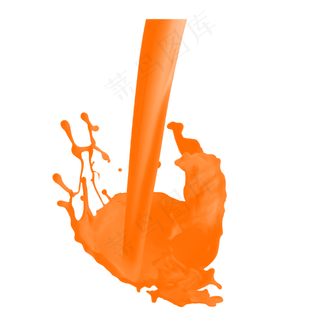 果汁橙汁飞溅,免抠元素