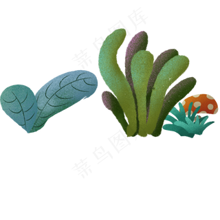 绿色的装饰花草