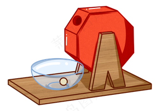 春节喜庆公司年会抽奖机,免抠元素