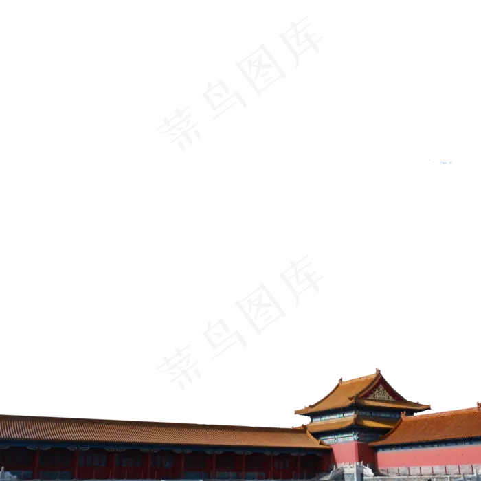 故宫一角风景,免抠元素(2000*2000px 300 dpi )psd模版下载