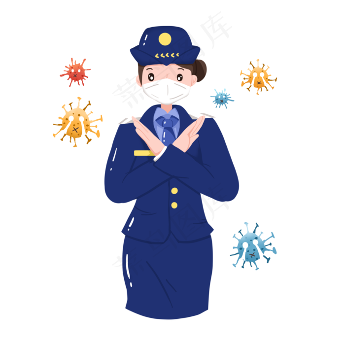 妇女节女警察女战士,免抠元素